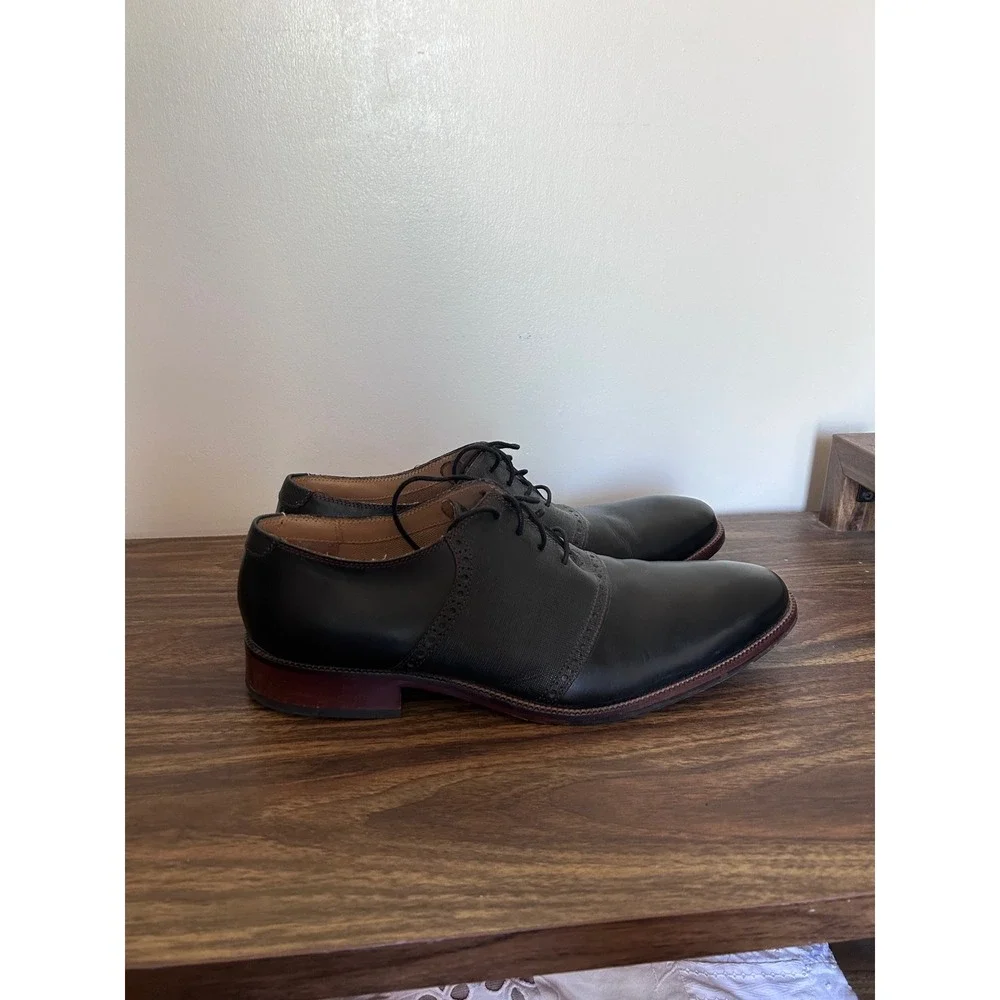 Cole Haan Harrison‎ Grand Oxford Mens 11 M Black Leather Dress Shoes C14389